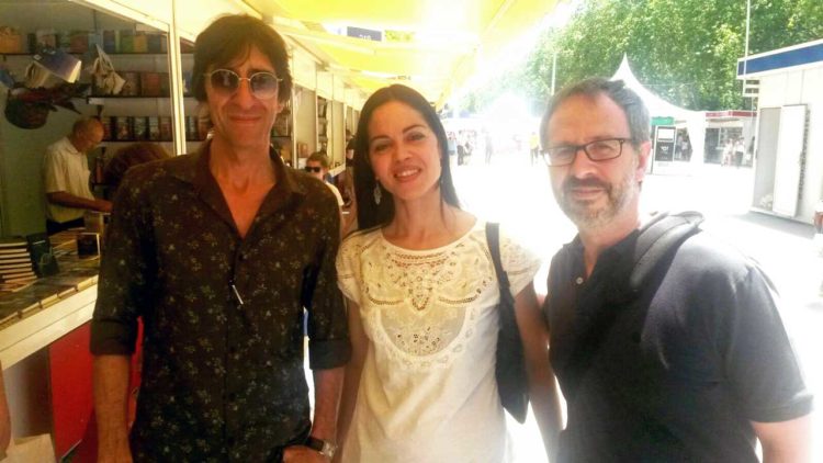 Benjamín Prado, Sahida Hamido y Luis Larraza, fundador de bookolia Editorial.