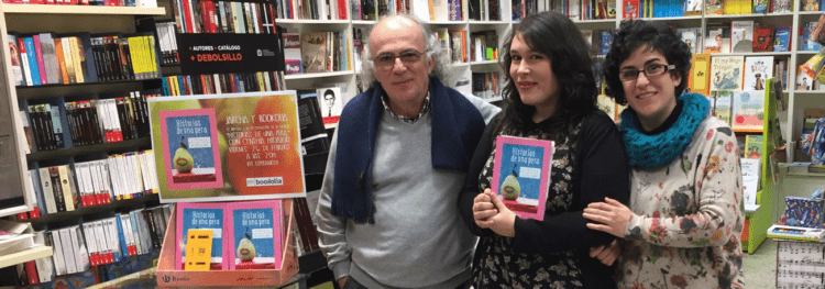 Fernando Valverde, Chyntia Hidalgo y Rocio Valverde en la presentación de "Historias de una pera".