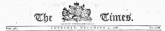 Cabecera del rotativo "The Times" con puntuación final.