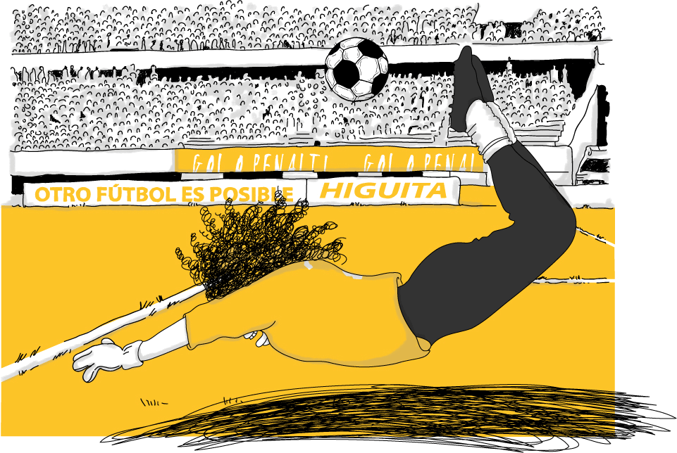 Detalle del álbum "El Loco Higuita y el Escorpión", ilustradora, Caterina Rimelli